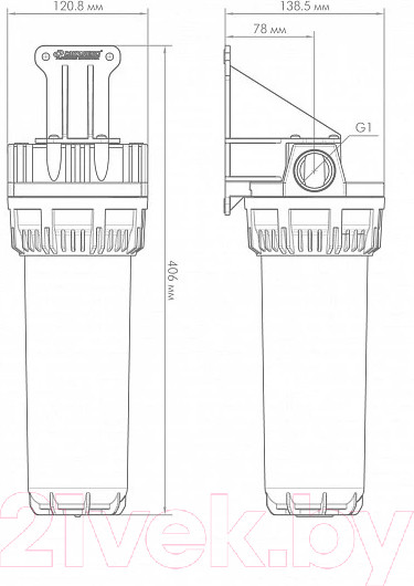 Изображение товара Корпус магистрального фильтра Джилекс 1 М / 9053