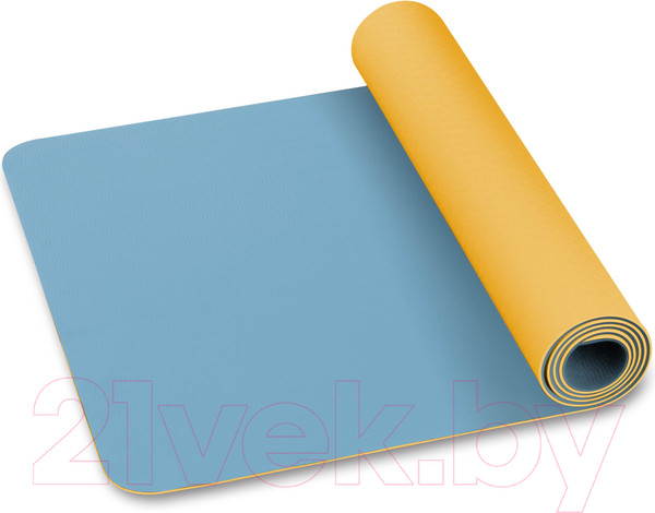 Изображение товара Коврик для йоги и фитнеса Indigo Sport TPE IN106 (желтый/голубой)