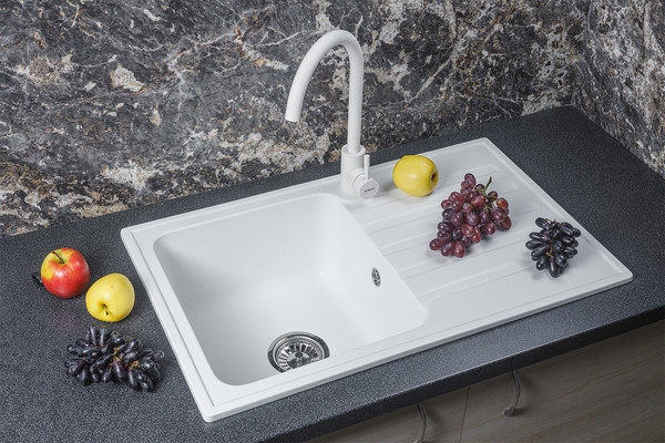 Изображение товара Мойка кухонная БелЭворс Styl L (белый, без сифона)