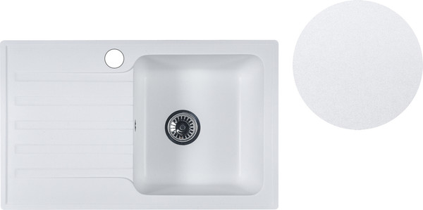 Изображение товара Мойка кухонная БелЭворс Styl R (белый, без сифона)