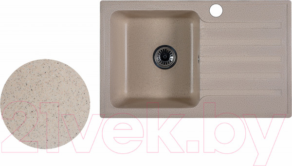 Изображение товара Мойка кухонная БелЭворс Styl L (темно-бежевый, без сифона)