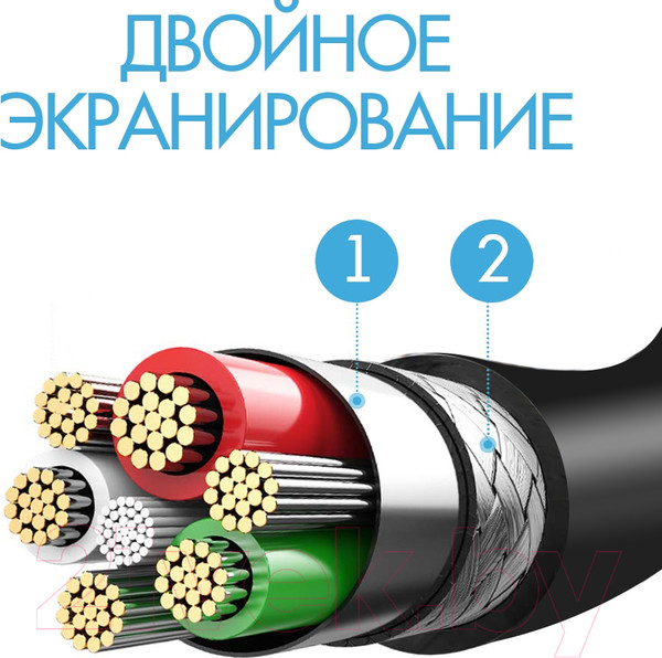 Изображение товара Кабель Ginzzu GC-843HSG (2м)