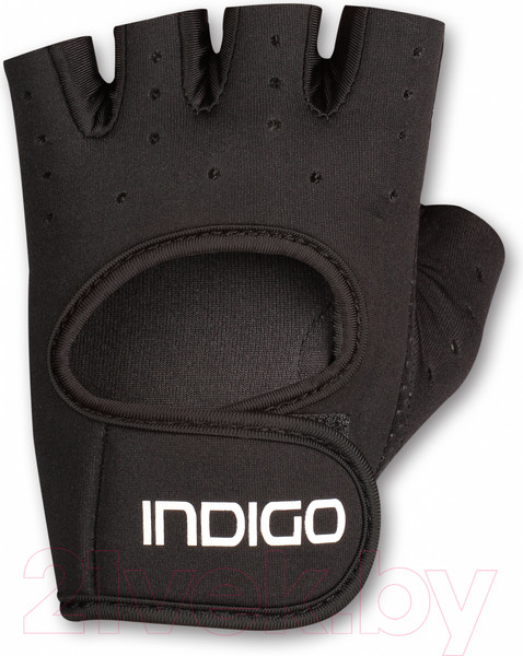 Изображение товара Перчатки для пауэрлифтинга Indigo Sport IN200 (S, черный)