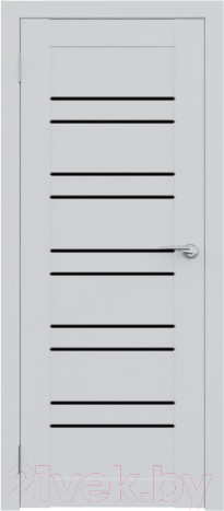 Изображение товара Дверь межкомнатная Юни Амати 25 60x200 (бьянко/стекло черное)