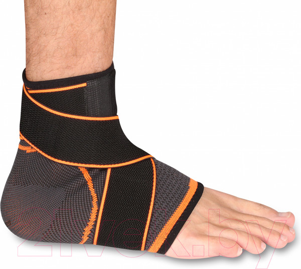 Изображение товара Суппорт голеностопа Indigo Sport IN212 (M, черный/оранжевый)