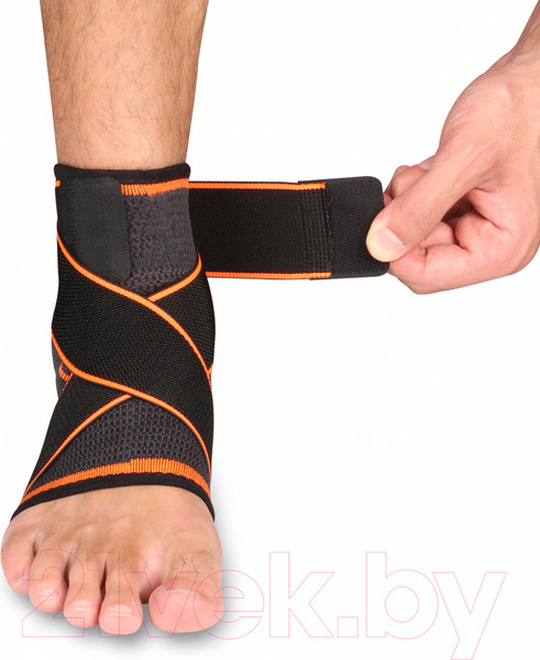 Изображение товара Суппорт голеностопа Indigo Sport IN212 (M, черный/оранжевый)