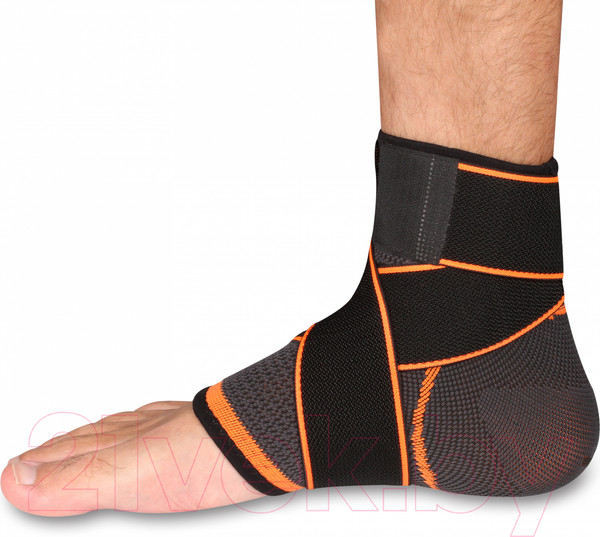 Изображение товара Суппорт голеностопа Indigo Sport IN212 (L, черный/оранжевый)