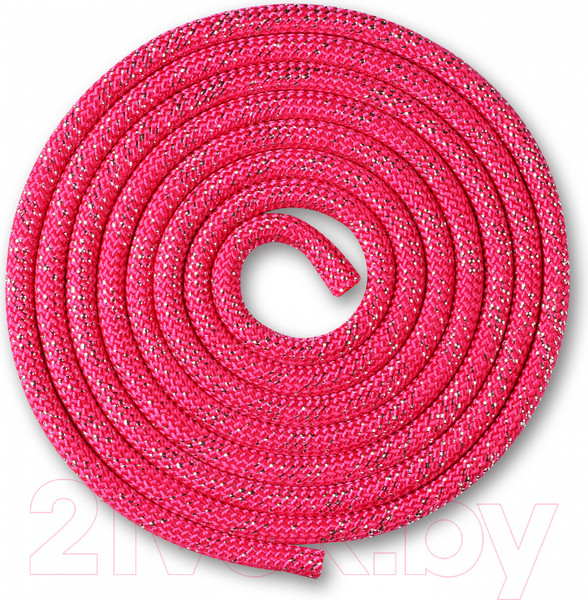 Изображение товара Скакалка для художественной гимнастики Indigo Sport Люрекс SM-122 (2.5м, фуксия)