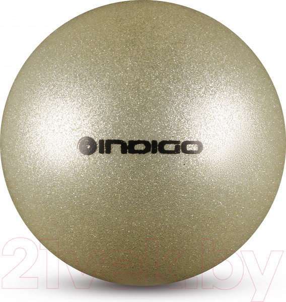 Изображение товара Мяч для художественной гимнастики Indigo Sport IN119 (серебряный с блестками)