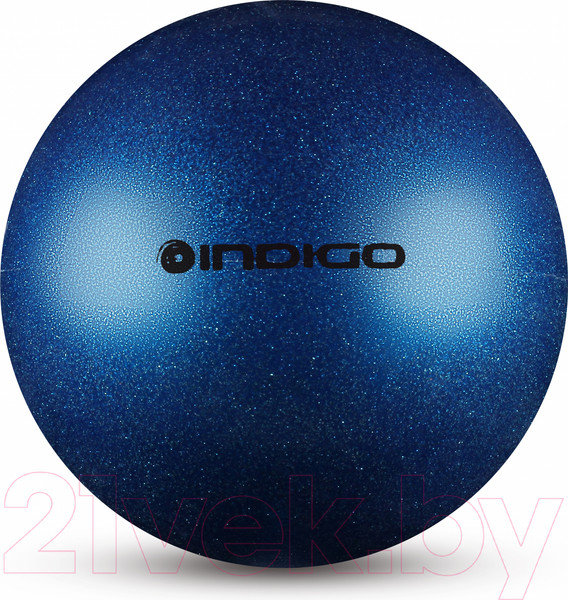 Изображение товара Мяч для художественной гимнастики Indigo Sport IN118 (синий с блестками)