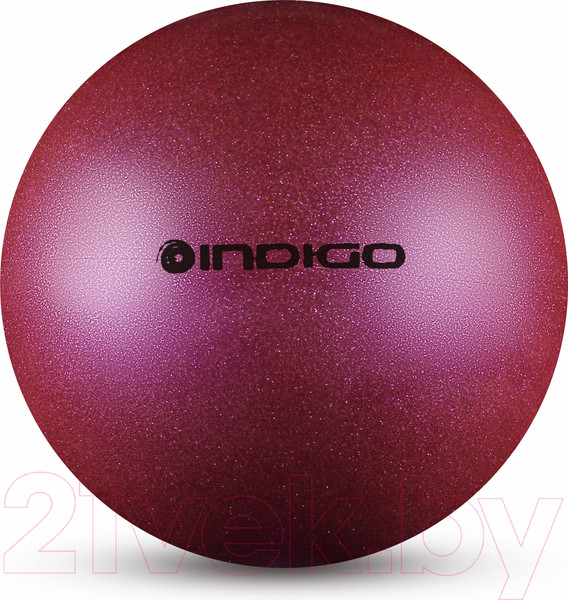Изображение товара Мяч для художественной гимнастики Indigo Sport IN118 (фиолетовый с блестками)