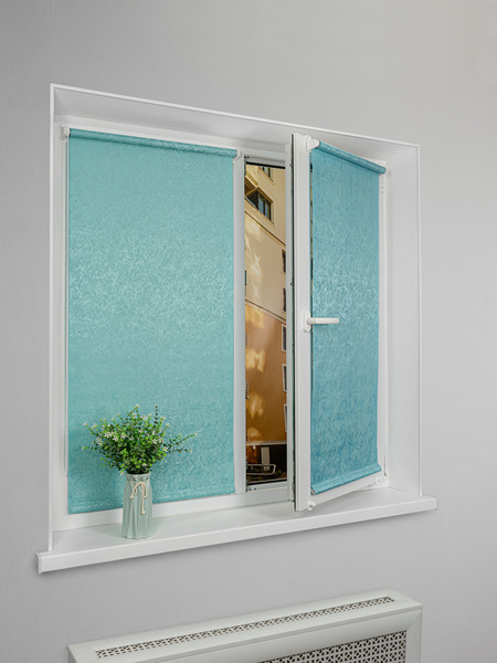 Изображение товара Рулонная штора Lm Decor Жаккард LM 66-18 57x160 (лазурный)