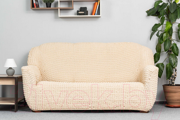 Изображение товара Комплект чехлов Софатэкс Комфорт Стандарт без оборки (ваниль)