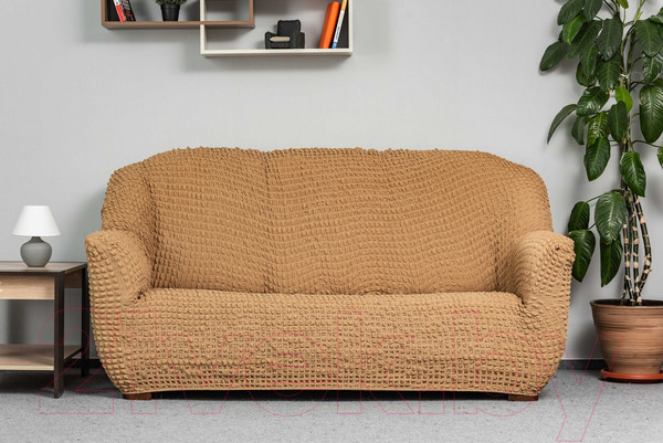 Изображение товара Комплект чехлов Софатэкс Комфорт Стандарт без оборки (кофе с молоком)