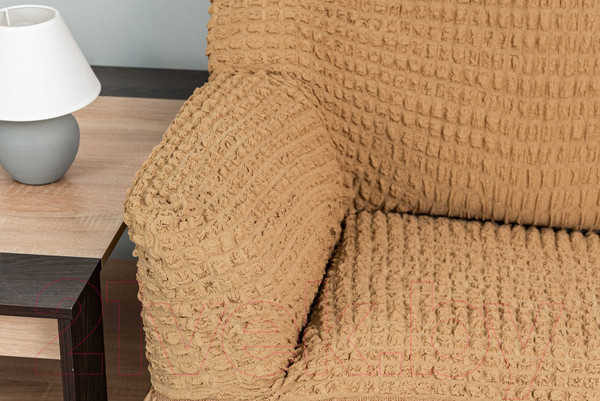 Изображение товара Комплект чехлов Софатэкс Комфорт Стандарт без оборки (кофе с молоком)