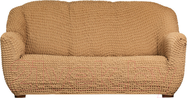 Изображение товара Чехол на 3-х местный диван Софатэкс Люкс ПО-6 без оборки (кофе с молоком)