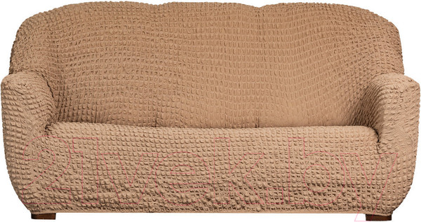 Изображение товара Чехол на 3-х местный диван Софатэкс Стандарт ПО-6 без оборки / 01618 (капучино)