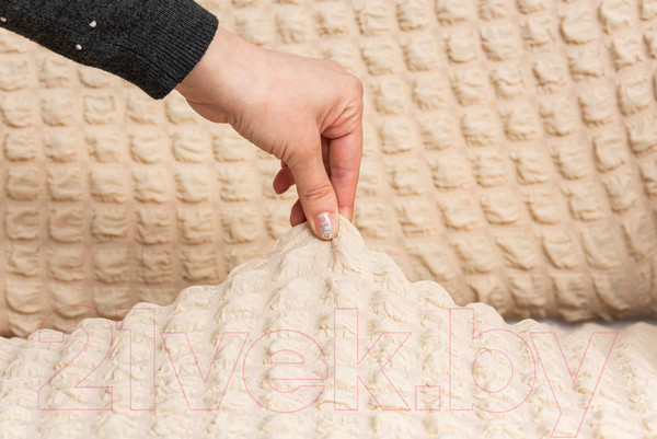 Изображение товара Комплект чехлов Софатэкс Стандарт КПО 4 с оборкой (ваниль)