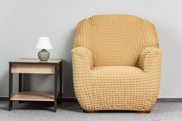 Изображение товара Комплект чехлов Софатэкс Люкс КПО-8 без оборки / 01472 (песок)