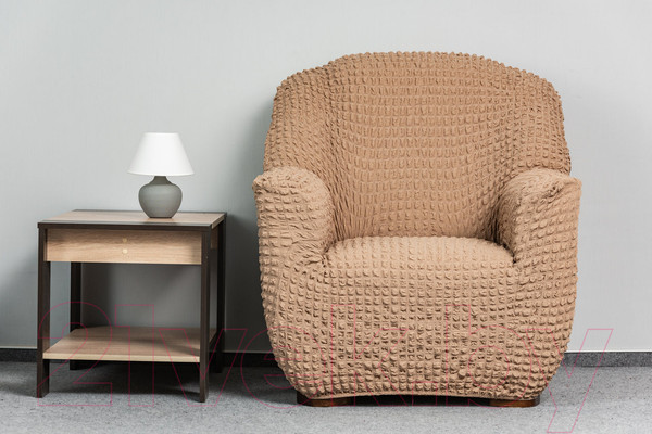 Изображение товара Комплект чехлов Софатэкс Люкс КПО-8 без оборки / 01416 (капучино)