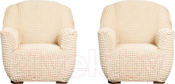 Изображение товара Комплект чехлов Софатэкс Стандарт КПО-8 без оборки (ваниль)