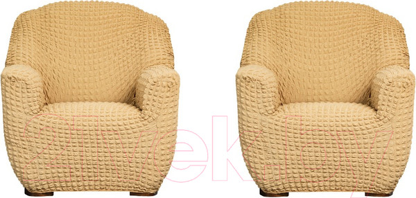 Изображение товара Комплект чехлов Софатэкс Стандарт КПО-8 без оборки / 01599 (песок)