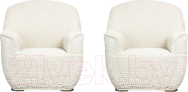 Изображение товара Комплект чехлов Софатэкс Стандарт КПО-8 без оборки / 01644 (молочный)