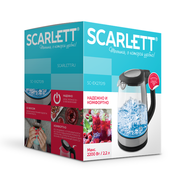 Изображение товара Электрочайник Scarlett SC-EK27G19