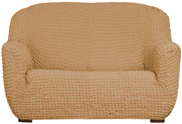Изображение товара Чехол на 2-х местный диван Софатэкс Стандарт ПО-14 без оборки / 01623 (капучино)