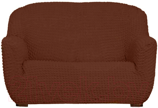 Изображение товара Чехол на 2-х местный диван Софатэкс Стандарт ПО-14 без оборки / 01705 (шоколад)