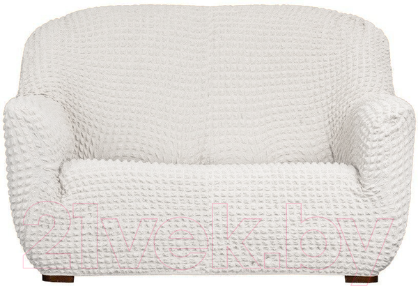 Изображение товара Чехол на 2-х местный диван Софатэкс Люкс ПО-14 без оборки / 01454 (молочный)