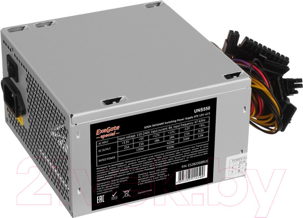 Изображение товара Блок питания для компьютера ExeGate UNS550 550W / ES282068RUS