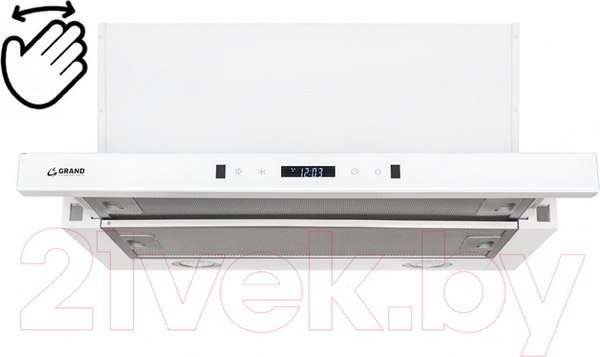 Изображение товара Вытяжка телескопическая Grand Toledo Sensor 60 GC (белый)