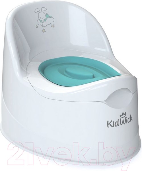 Изображение товара Детский горшок Kidwick Гранд / KW050102 (белый/бирюзовый)
