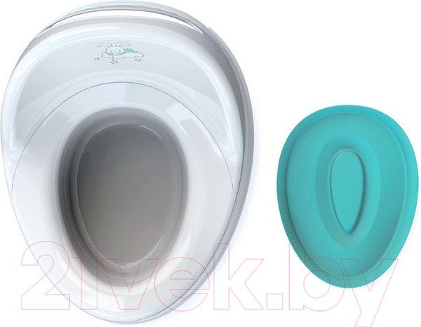 Изображение товара Детский горшок Kidwick Гранд / KW050102 (белый/бирюзовый)