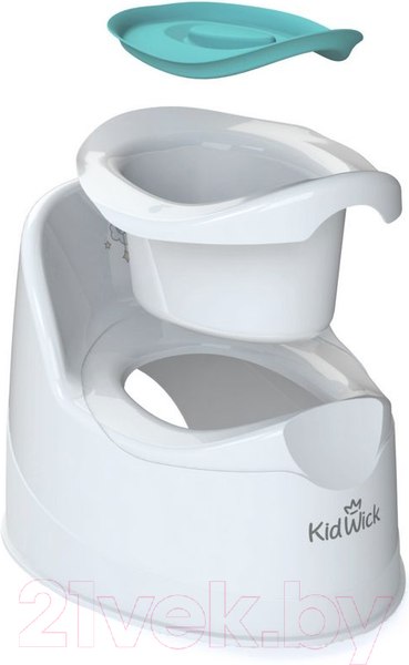 Изображение товара Детский горшок Kidwick Гранд / KW050102 (белый/бирюзовый)