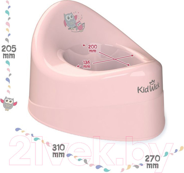 Изображение товара Детский горшок Kidwick Ракушка / KW030301 (розовый)