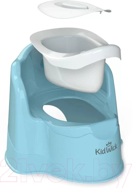 Изображение товара Детский горшок Kidwick Трон / KW070202 (голубой/белый)