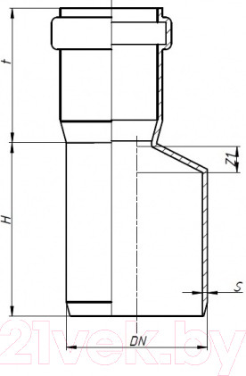 Изображение товара Переходник внутренней канализации Ostendorf ДУ 50х32 / 112720