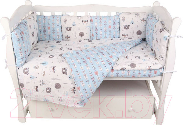 Изображение товара Бортик в кроватку Amarobaby Индейцы (12 подушек)