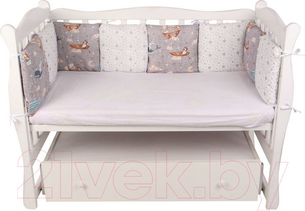 Изображение товара Бортик в кроватку Amarobaby Путешественники (12 подушек)