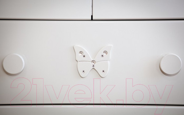 Изображение товара Комод пеленальный Красная звезда Бабочка / С 577 (белый)