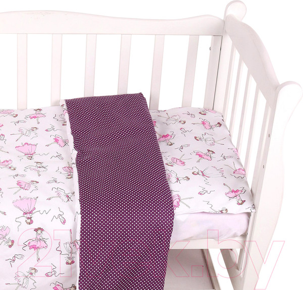 Изображение товара Комплект постельный для малышей Amarobaby Baby Boom / КПБ-3 Амели (белый)