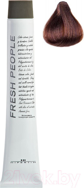 Изображение товара Крем-краска для волос Hipertin Fresh People Интенсивно тонирующая 6/7 (60мл, темный блондин песочный)