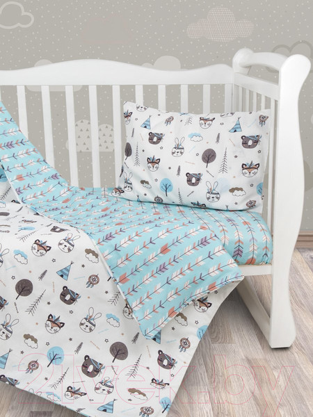 Изображение товара Комплект постельный для малышей Amarobaby Индейцы