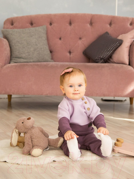 Изображение товара Костюм для малышей Amarobaby Pure Love Double / AB-OD21-PLD11/22-68 (фиолетовый, р. 68)