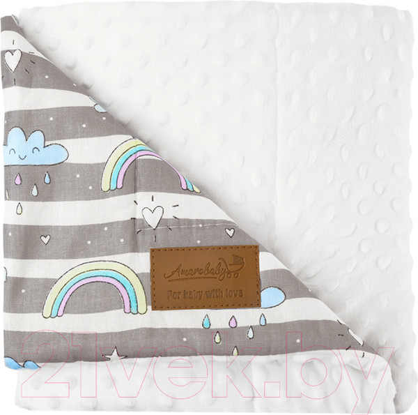 Изображение товара Плед для малышей Amarobaby Растем вместе Радуга / AMARO-62RV-R