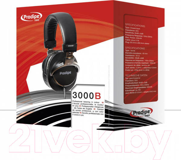 Изображение товара Наушники Prodipe 3000B (черный)