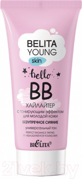 Изображение товара BB-крем Belita Young Skin Безупречное сияние хайлайтер с тонирующим эффектом (30мл)