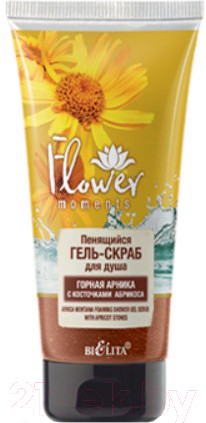 Изображение товара Гель для душа Belita Flower Moments Пенящийся Горная Арника с косточками абрикоса (150мл)